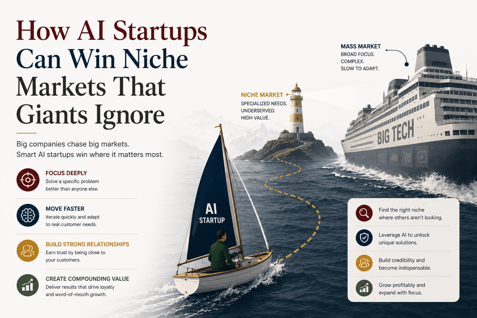 How AI Startups Can Win Niche Markets That Giants Ignore