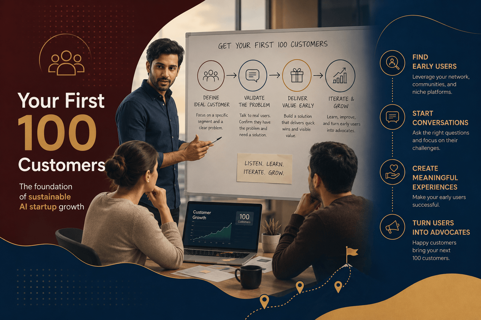 How to Get Your First 100 Customers as an AI Startup