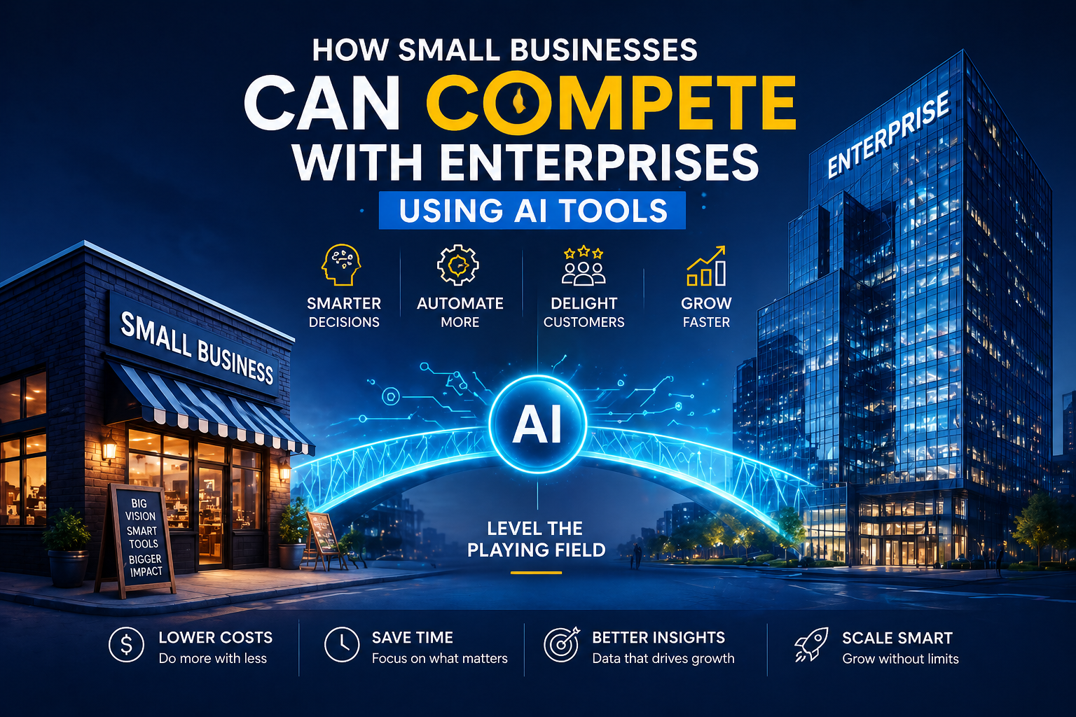 How Small Businesses Can Compete With Enterprises Using AI Tools
