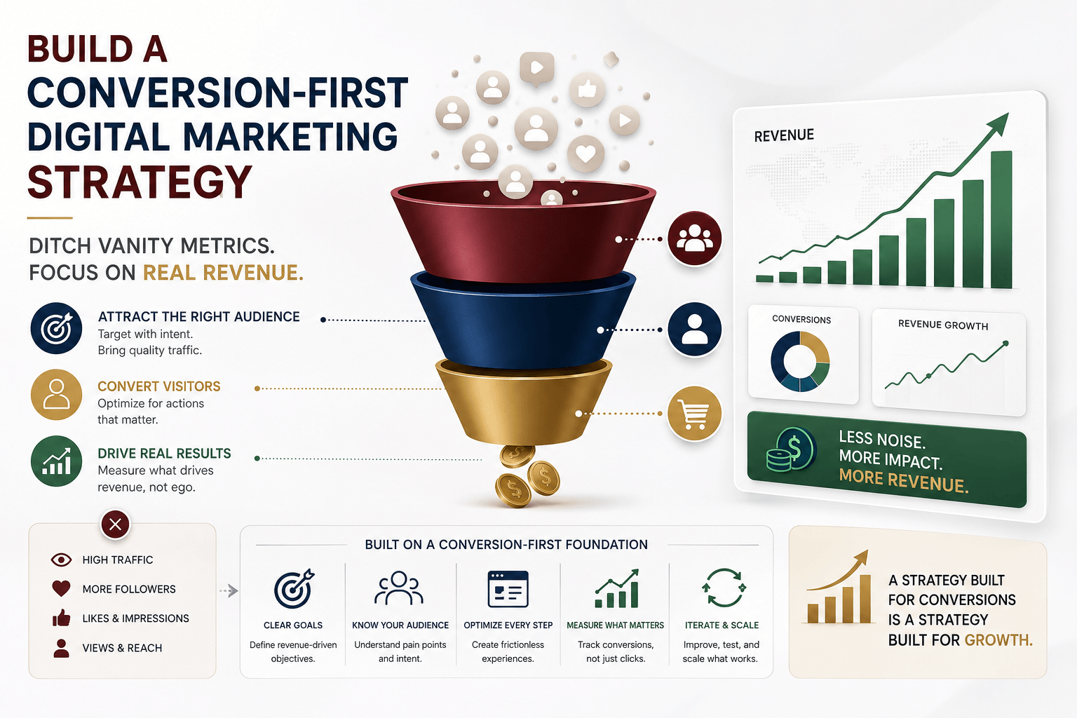 Build a Conversion-First Digital Marketing Strategy: Ditch Vanity Metrics for Real Revenue